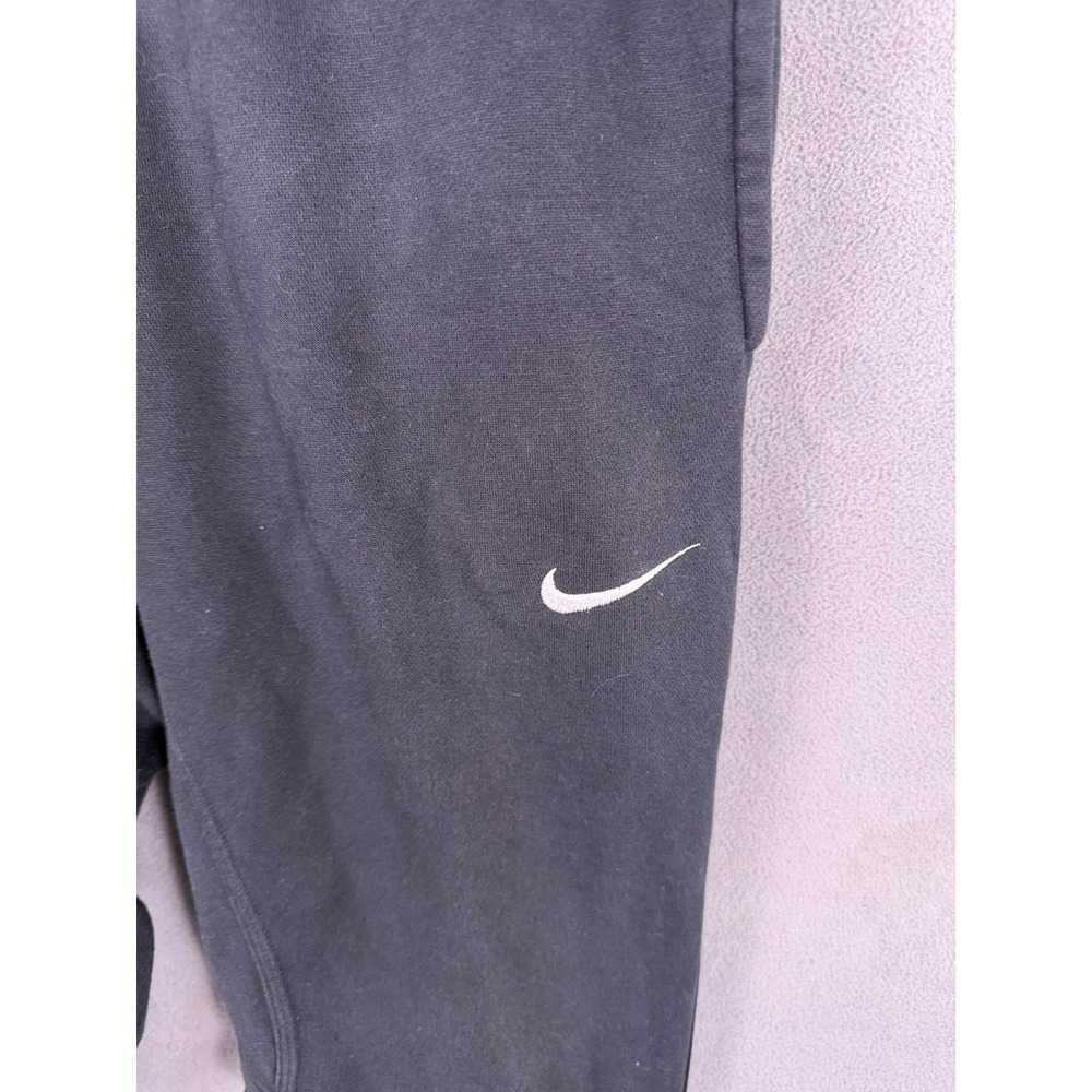 Nike Mens M Black Joggers Gym Workout Swoosh Club Fleece Sweatpants - Picture 2 of 10